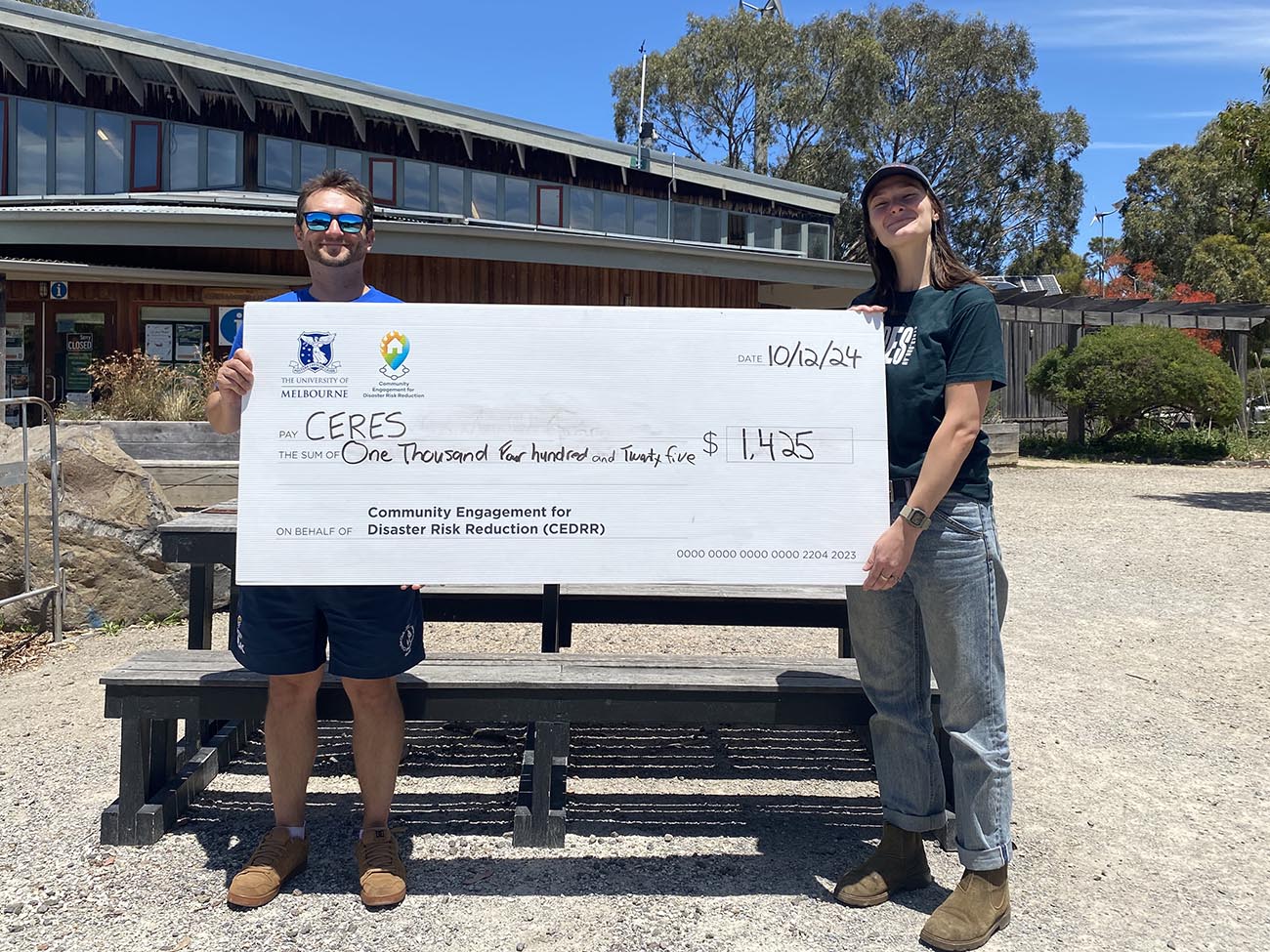 CERES Receives a CEDRR Cheque