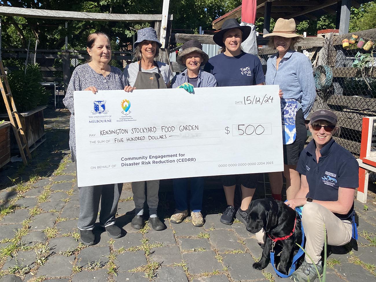 Kensington Stockyard Food Garden Receive their CEDRR Cheque