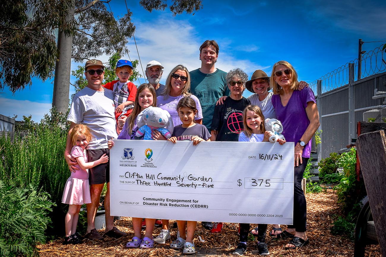 Clifton Hill Community Garden Receive their CEDRR Cheque